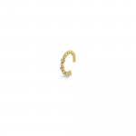 Sterling Silver Gold Plated CZ Bubble Ear Cuffs (ER-1367)