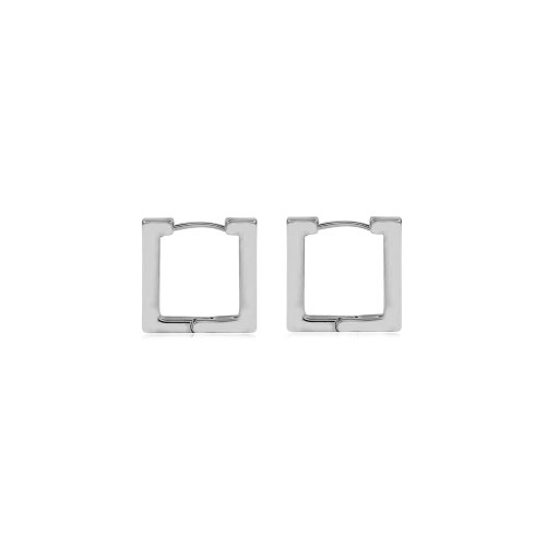 Sterling Silver Trendy Square Huggies (HUG-1096)