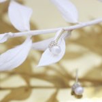Sterling Silver Sunshine Pearl and CZ Studs (ST-1570)