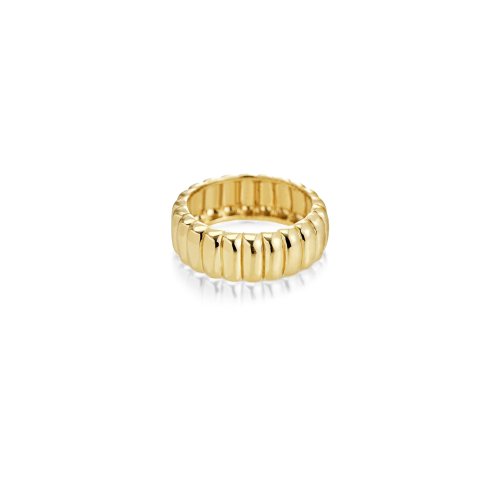 Sterling SIlver Gold Vermeil Chunky Scalloped Ring (R-1614)