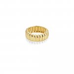 Sterling SIlver Gold Vermeil Chunky Scalloped Ring (R-1614)