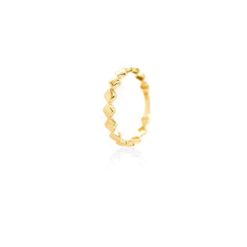 10K Yellow Gold Diamond Shape Band Ring (GR-10-1108)