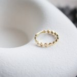 10K Yellow Gold Diamond Shape Band Ring (GR-10-1108)