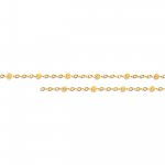 10k Yellow Gold DC Beaded Station Chain By Inch 1.23mm (PERM-STN-30-10)