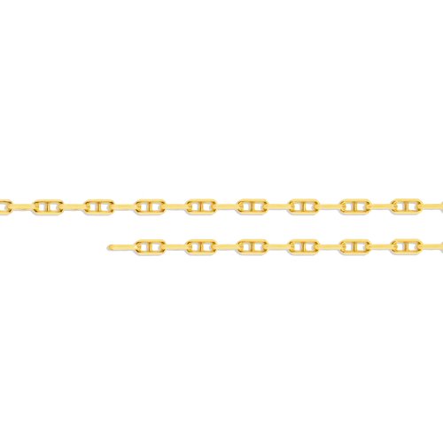 10k Yellow Gold Dainty Flat Marina Chain By Inch .95mm (PERM-FM-030-10)