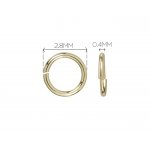 10K Solid Gold Jump Rings for Permanent Bracelet .4mm x 2.8mm (JR-PACK-26-Y)