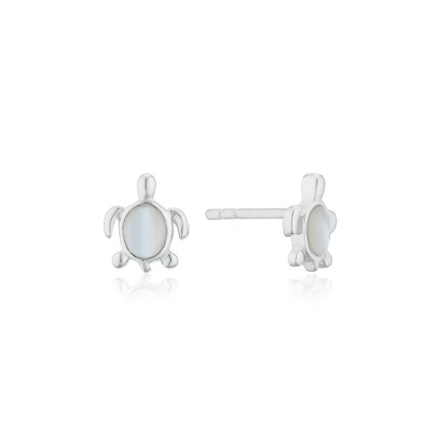 Sterling Silver Mother of Pearl Turtle Studs (ST-1582)