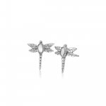Sterling Silver Stone Dragonfly Studs (ST-1583)