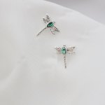 Sterling Silver Stone Dragonfly Studs (ST-1583)