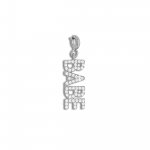 Sterling Silver CZ BABE Clip On Pendent (P-1466)