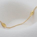 Sterling Silver Gold Vermeil Plain Marquise By The Inch (MRQ35-G)