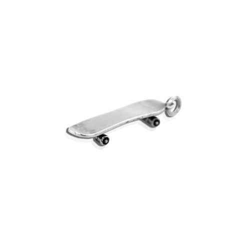 Sterling Silver Italian Skate Board Pendant (P-1476)