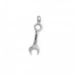 Sterling Silver Italian Rhodium Plated Wrench Tool Pendant (P-1491)