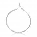 Sterling Silver Chunky Bismark Chain Anklet 3.85mm (ANK-1110)
