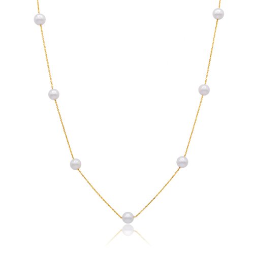 10k Yellow Gold Pearl by The Yard Necklace (GC-10-1198)