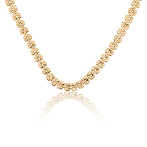 10k Yellow Gold Chunky Panther Necklace (GC-10-1199)