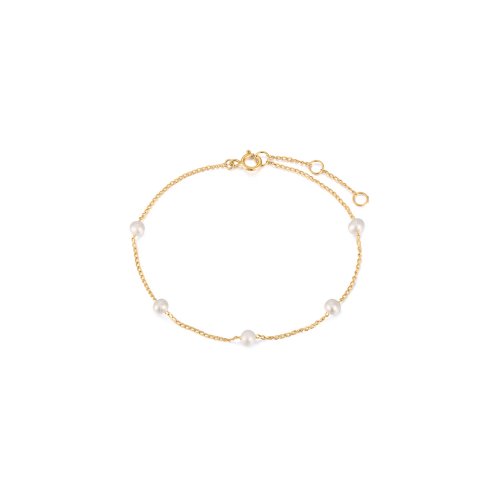 10K Yellow Gold Pearl Bracelet (GB-10-1099)