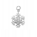 Silver CZ Center Snowflake Pendant (P-1294)