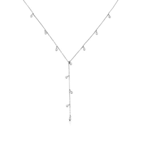 Sterling Silver Fancy Lariat Necklace (N-1546)