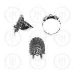 Silver Men's Native with Headdress Ring (6090077700)