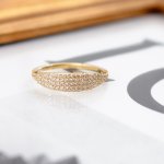 10K Yellow Gold Pave CZ Slim Signet Ring (GR-10-1111)