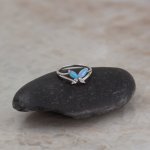 Sterling Silver Opal Butterfly Ring (R-1627)