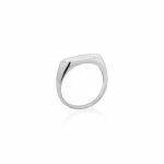Sterling Silver Slim Signet Ring (R-1629)