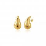 Sterling Silver Chunky Tear Drop Stud Earrings (ST-1635-15)