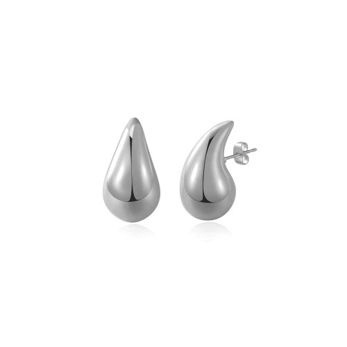 Sterling Silver Chunky Tear Drop Stud Earrings (ST-1635-15)