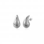 Sterling Silver Chunky Tear Drop Stud Earrings (ST-1635-15)