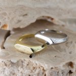 Sterling Silver Gold Plated Slim Signet Ring (R-1629-G)