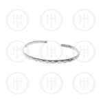 Sterling Silver Hammered Cuff Bangle 5mm (CB-H-5)