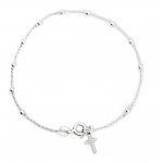 Sterling Silver Rosary Religious Pendant Necklace 2mm (ROS-1002-RH)