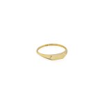 10K Yellow Gold Slim Signet Ring (GR-10-1112)