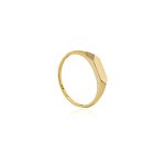 10K Yellow Gold Slim Signet Ring (GR-10-1112)