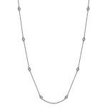 Silver Tiffany Inspired CZ by the Yard Necklace (N-1007-B)