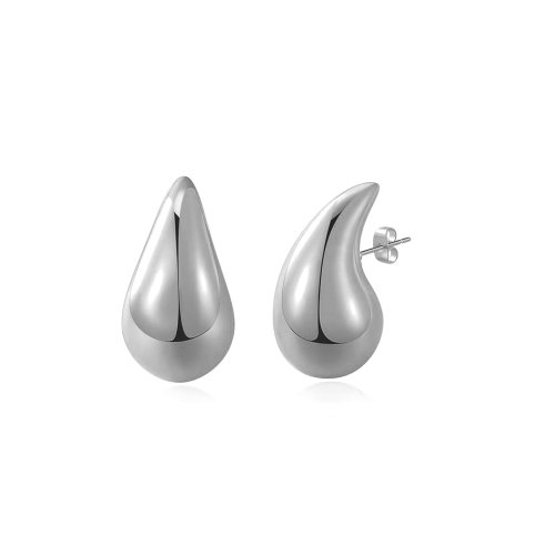 Sterling Silver Chunky 25mm Tear Drop Stud Earrings (ST-1635-25)