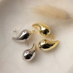 Sterling Silver Chunky 25mm Tear Drop Stud Earrings (ST-1635-25)