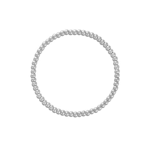 Plain Silver Ball Bracelet 3mm (SB-1004)