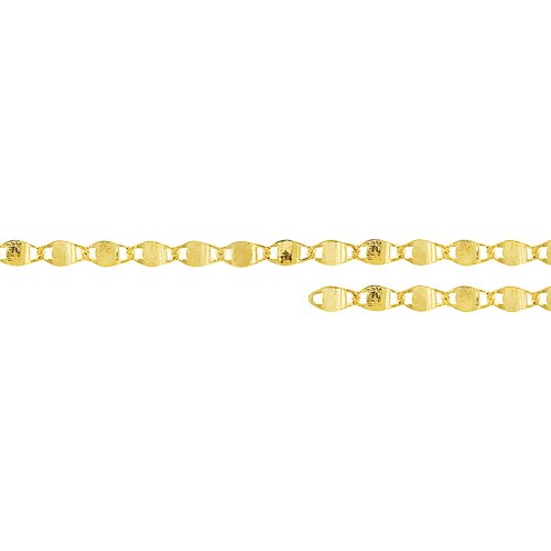 10K Yellow Gold Valentino Chain by Inch 2.0mm (PERM-VAL-030-10)