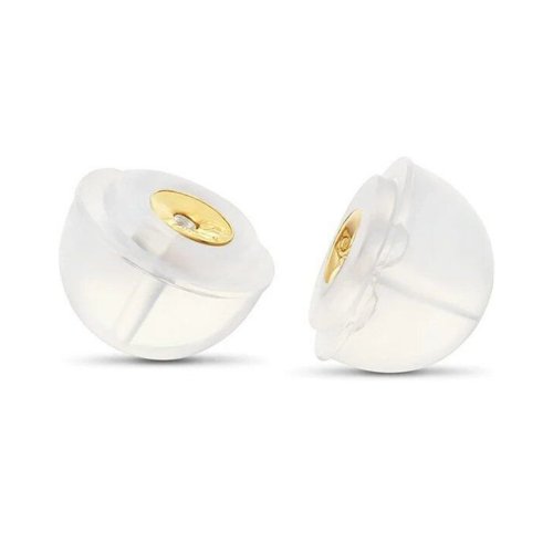 14K Yellow Gold Silicone Clutch Earring Backs (CL-GS-14K)