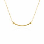 Sterling Silver Curved Bar Necklace (N-1564)