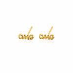 Sterling Silver OMG Letters Studs (ST-1641)