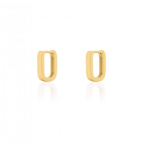 10K Yellow Gold U Shape Hinged Huggies Earring (GHUG-10-1030)