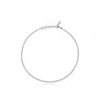 Sterling Silver CZ Tennis Anklet 2.3mm (ANK-1015)