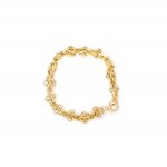 14K Yellow Gold Chunky Interlocking Rings Bracelet (GB-14-1004)