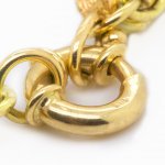 14K Yellow Gold Chunky Interlocking Rings Bracelet (GB-14-1004)