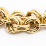 14K Yellow Gold Chunky Interlocking Rings Bracelet (GB-14-1004)