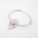 Sterling Silver CZ Nail Bangle (IB-1106)