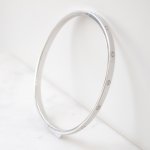 Sterling Silver Screw Pattern Bangle (IB-1107)